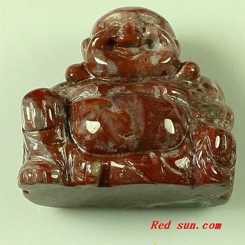 L12708 Carved indian agate buddha figurine  