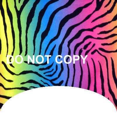 Rainbow Zebra Print Light Tip Nail decals Set of 20  