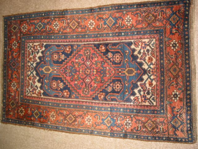 c1900s Antique Kurdish Hand Knotted Persian Rug B 7824  