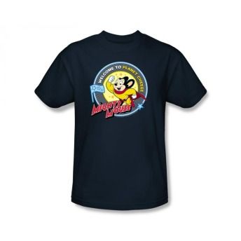 Mighty Mouse Planet Cheese Cartoon Retro Classic T Shirt Tee  