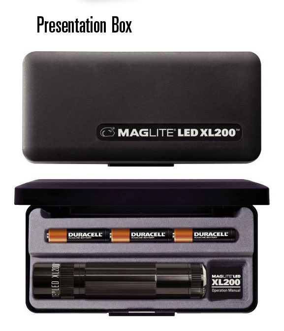 Maglite XL200 LED Flashlight Gift Box Black XL200 S3017  