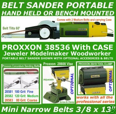 BELT SANDER Proxxon 38536 Portable Mini Hand Held BSL  