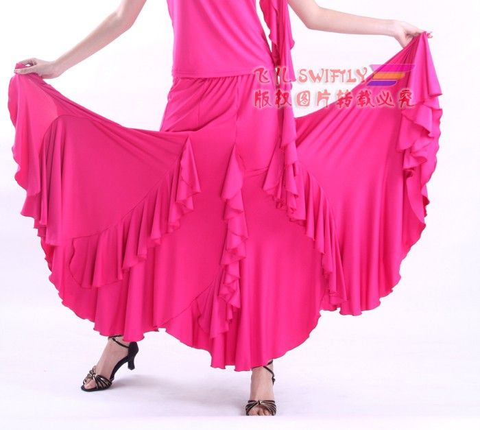 Latin salsa flamenco Ballroom Dance Dress #M071 skirt  