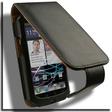 Flip Leather Case for Motorola PHOTON 4G Pouch A Sprint Black Holster