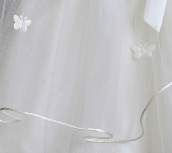 CLEARANCE IVORY BUTTERFLIES WEDDING FLOWER GIRL DRESS 12M 18M 2 2T 4 