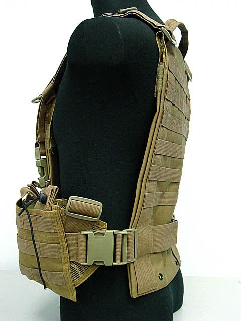 SWAT Molle Hydration Combat Carrier Vest Coyote Brown  