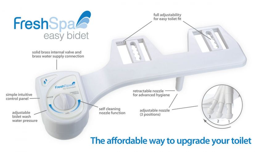  FreshSpa Easy Bidet Toilet Attachment. Turn Your Toilet Into A Bidet