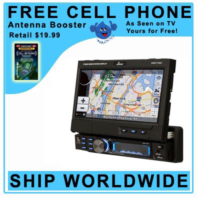 Lanzar SDBT74NV 7 1 DIN In Dash Motorized Touchscreen LCD 