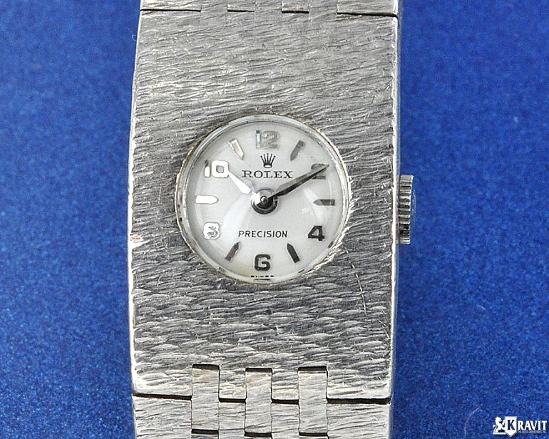 Ladies Rolex Precision 18K White Gold Wrist Watch Ref 8792  