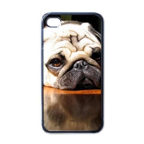 Pug Puppy Dog Black Apple iphone 4 Case  