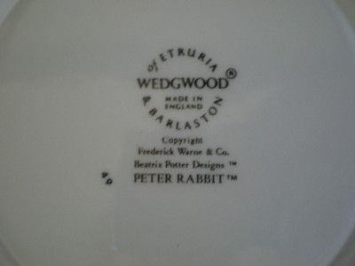 PETER RABBIT WEDGWOOD CHILDS PLATE CUP & PORRINGER  