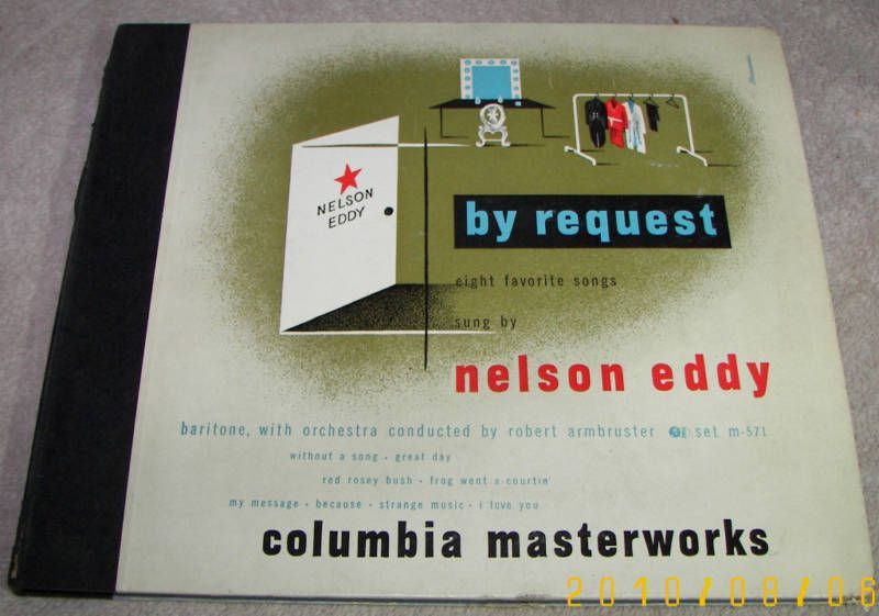 Nelson Eddy by Request 4 78 Box Set M 571 VG+  