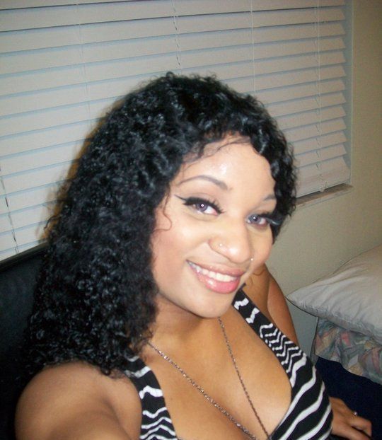 100% Indian Remy Full Lace Wig Brazillian Tight curl color #1  