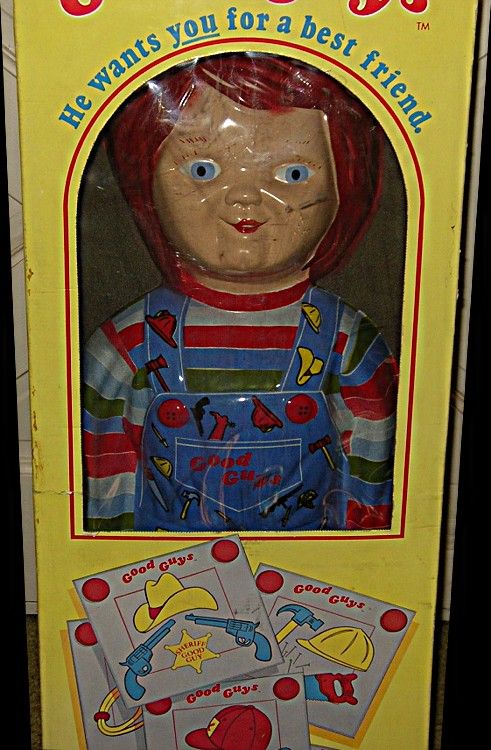   Play MOVIE PROP Good Guys CHUCKY Doll Vintage Horror Movie Box  